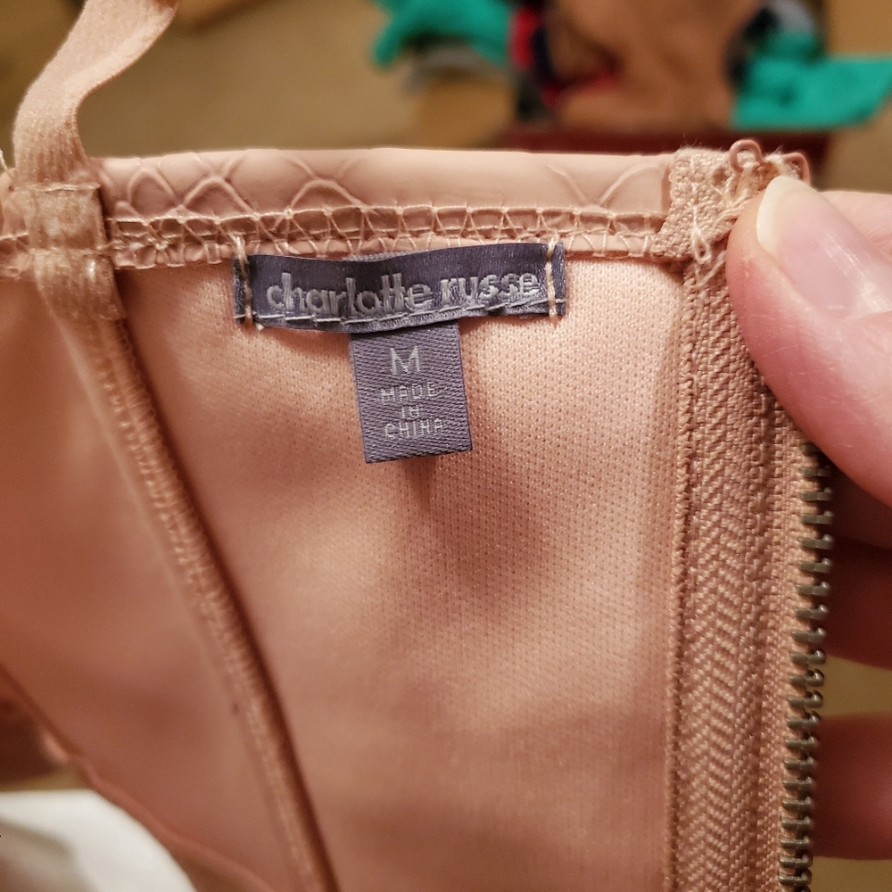 Sexy Charlotte Russe Pink Croptop Bustier Sz M - Picture 8 of 10
